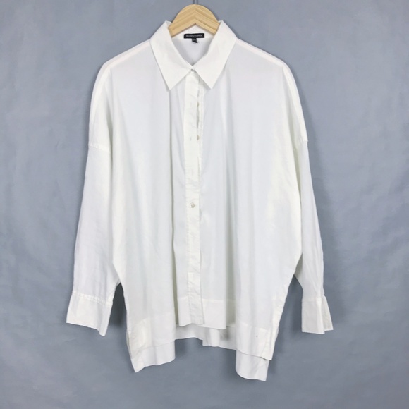 Eileen Fisher Tops - Eileen Fisher White Linen Blouse Button-down Top